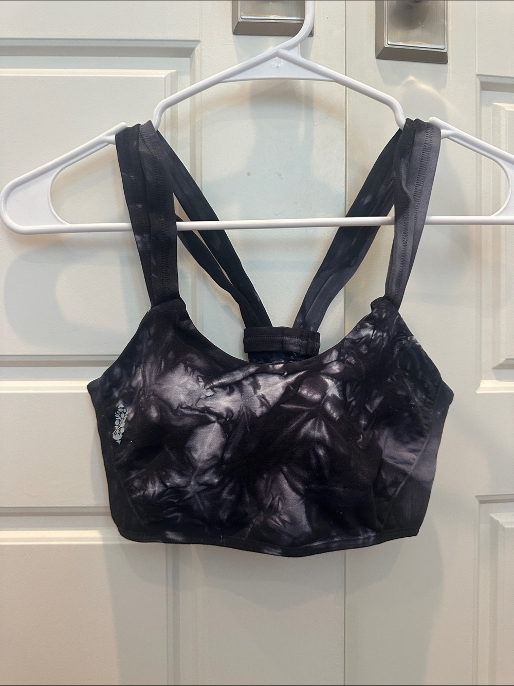 FP Movement by Free People Black Tie-Dye Sports Bralette